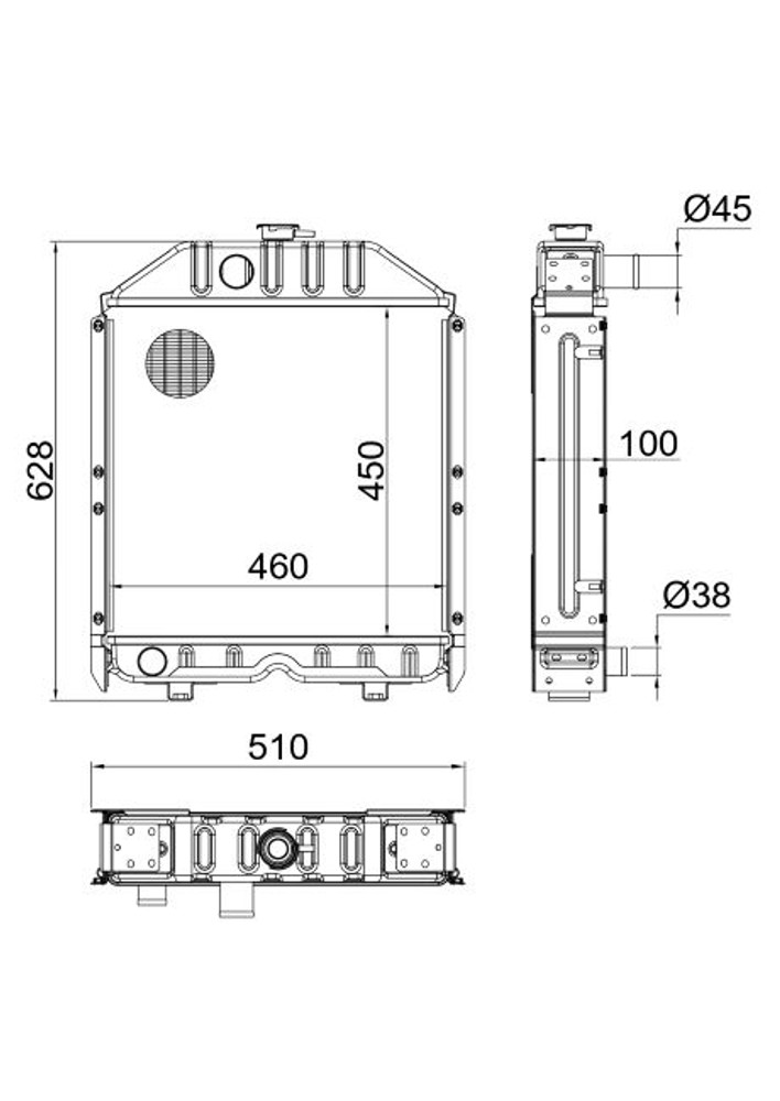 Radiatore adattabile Fiat 5153481 - Ama