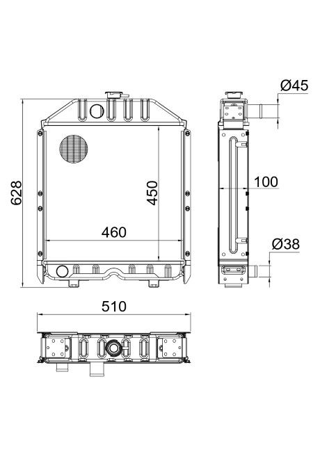 Radiatore adattabile Fiat 5153481 - Ama
