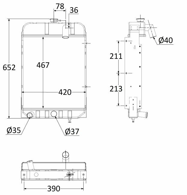 Radiatore adattabile Fiat 576975 - Ama