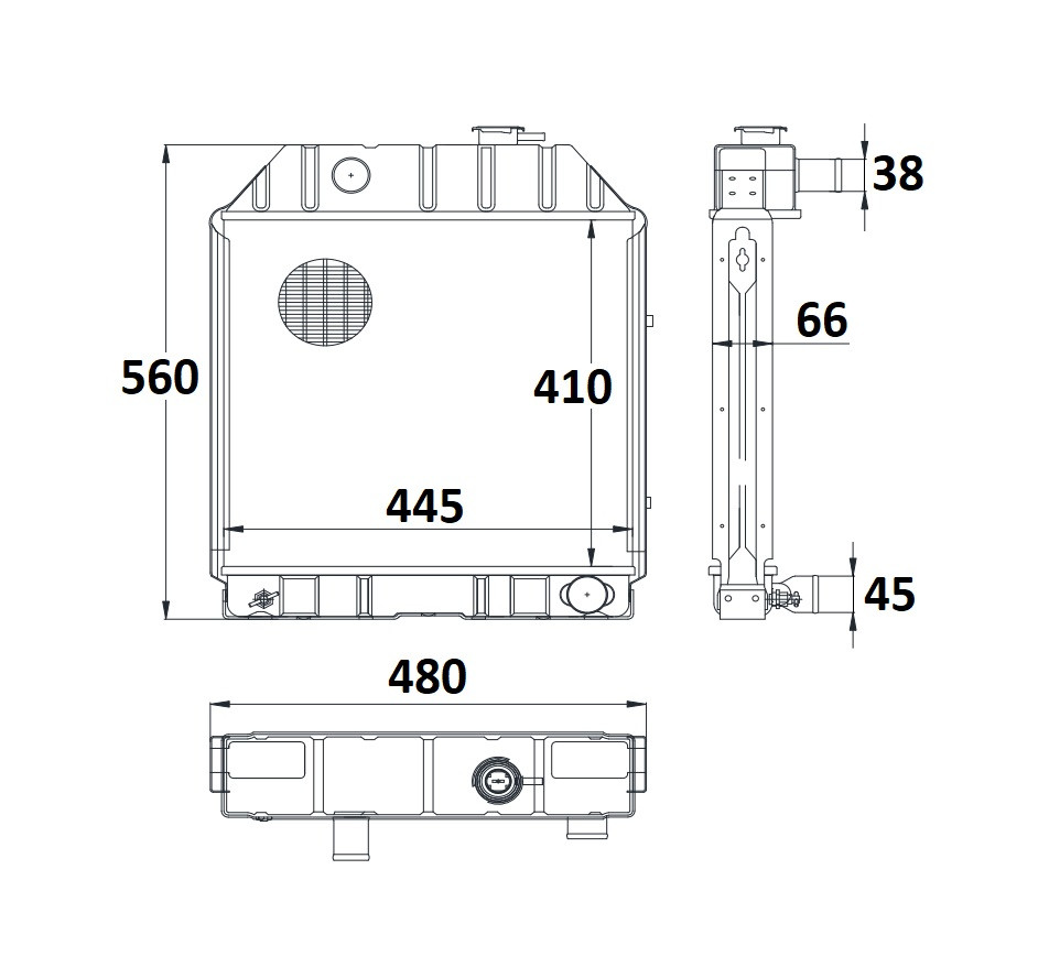 Radiatore adattabile Ford 81875325 - Ama