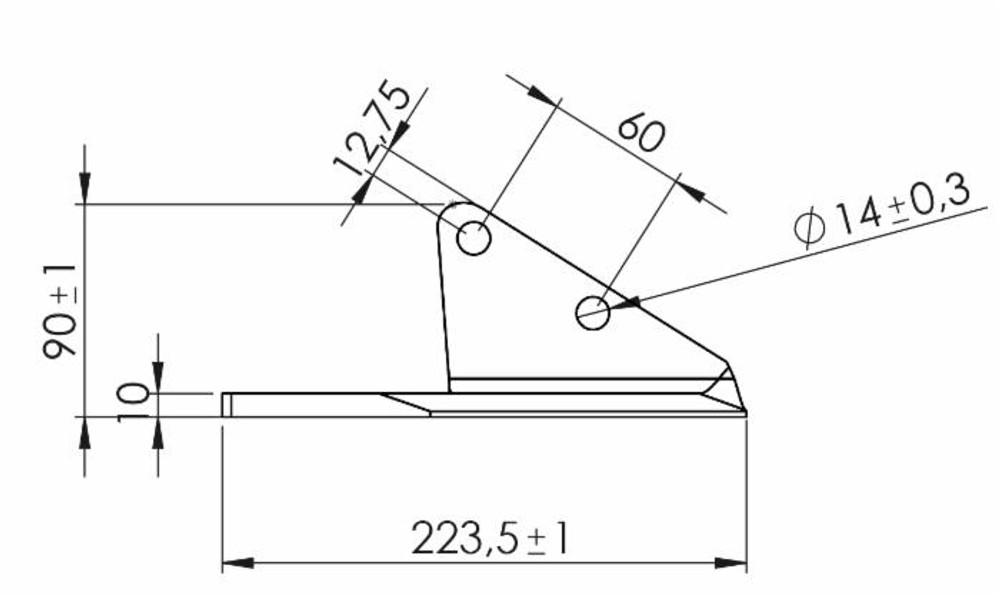 Aletta ancora coltivatore adattabile Horsch 34060857 dx - Ama