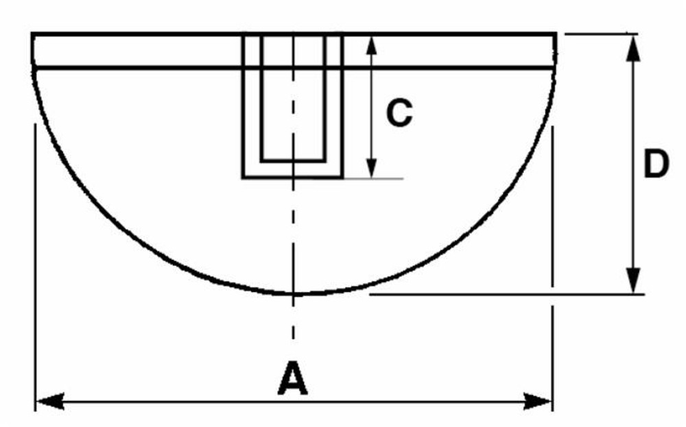 Paracolpi d'appoggio maschio 69x60 - Ama