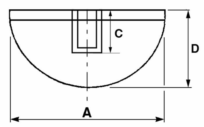 Paracolpi d'appoggio maschio 69x75 - Ama