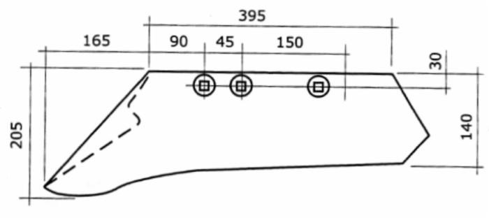 Vomere Ama adattabile Viviani - Mipe M25 V02 lato sx - Ama