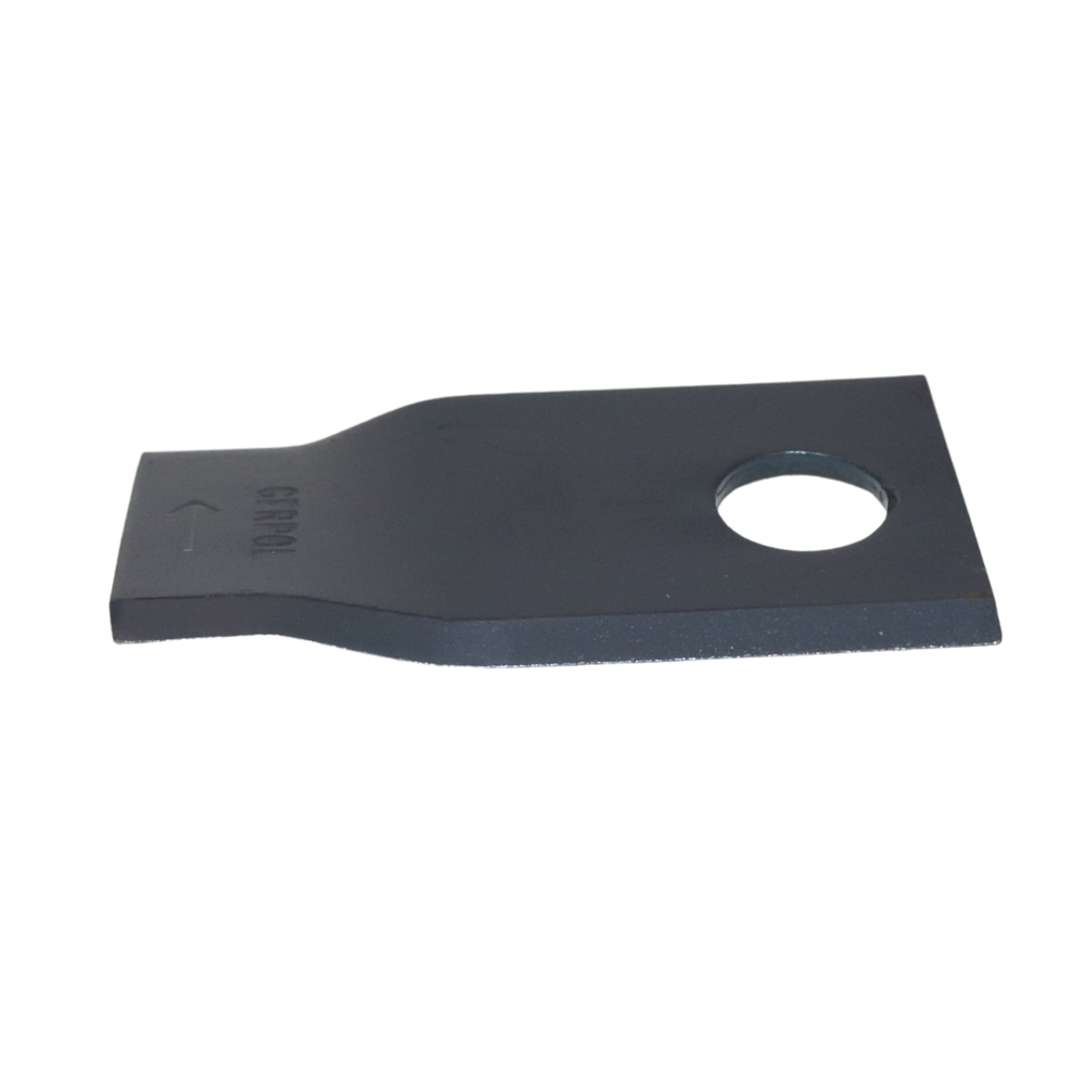 Coltello destro piegato 93x48mm con foro Ø 19mm adattabile ai rif.originali PZ TF70 e Krone 1513860 - Ama