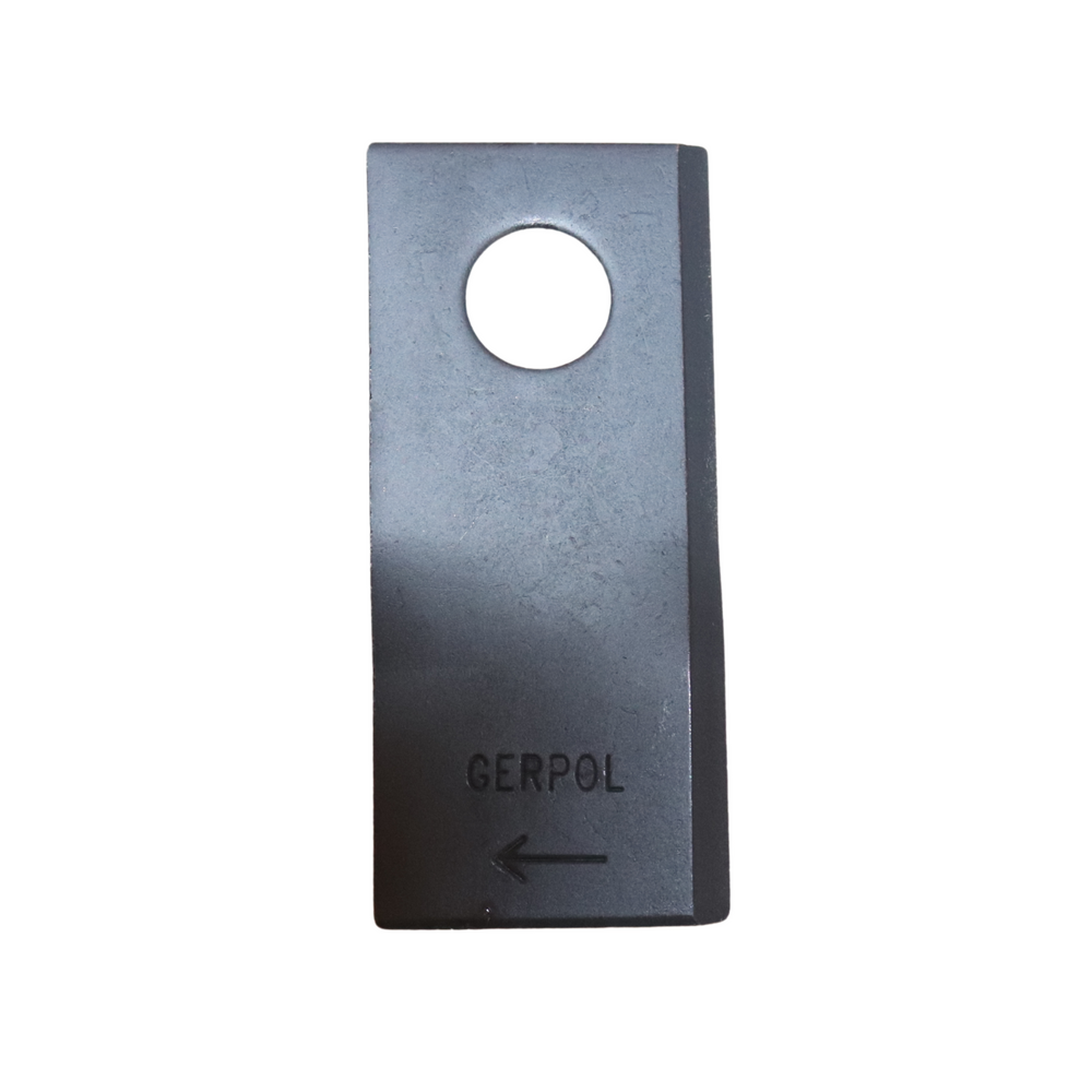 Coltello destro piegato 105x48mm con foro Ø 19mm adattabile Claas 9041778 - Ama