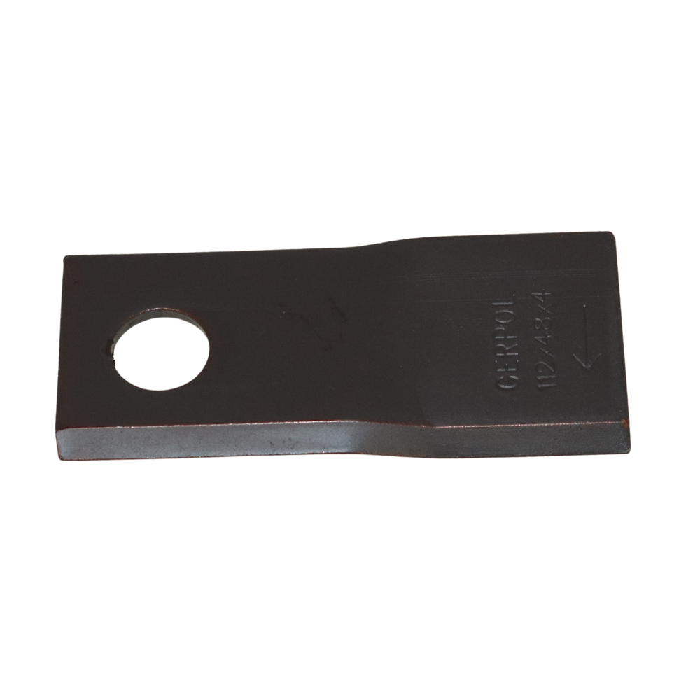 Coltello destro piegato 112x48mm con foro Ø 19mm adattabile Krone 1398890 - Ama