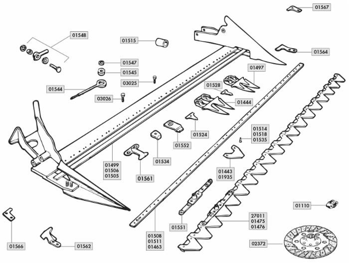 Asta di consumo 15 sezioni adattabile a Bcs, Bedogn e Bertolini - Ama