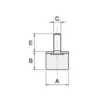 Piede maschio 40x30 M8x23 - Ama