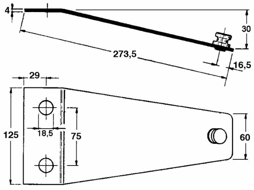 Piastra portacoltello adattabile PZ 116 - Ama