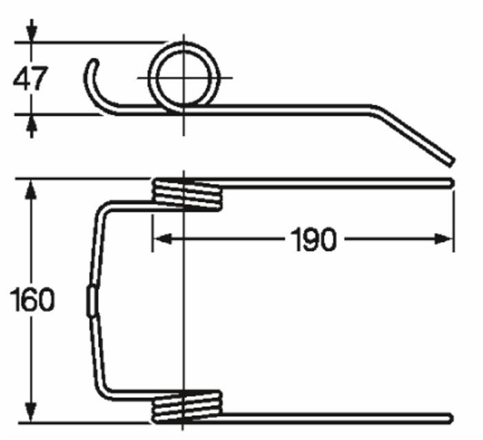 Dente mietitrebbia adattabile New Holland 435428 filo 5,5 - Ama