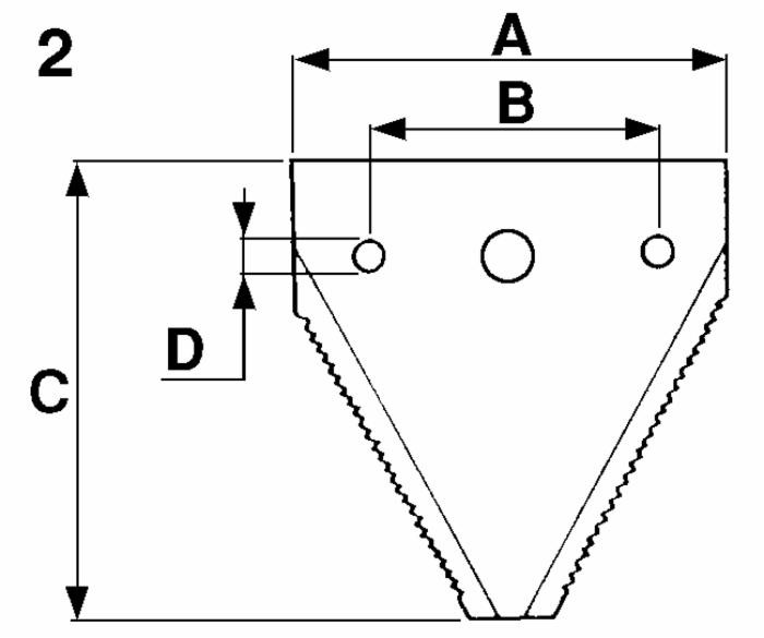 Sezione rigata svasata sotto con foro centrale adattabile al riferimento originale BCS 58048945 e D2002R - Ama