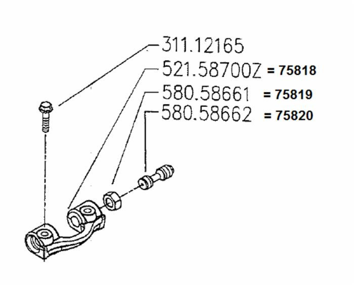 Attacco lama falciatrice adattabile al riferimento originale BCS 52158700Z - Bcs