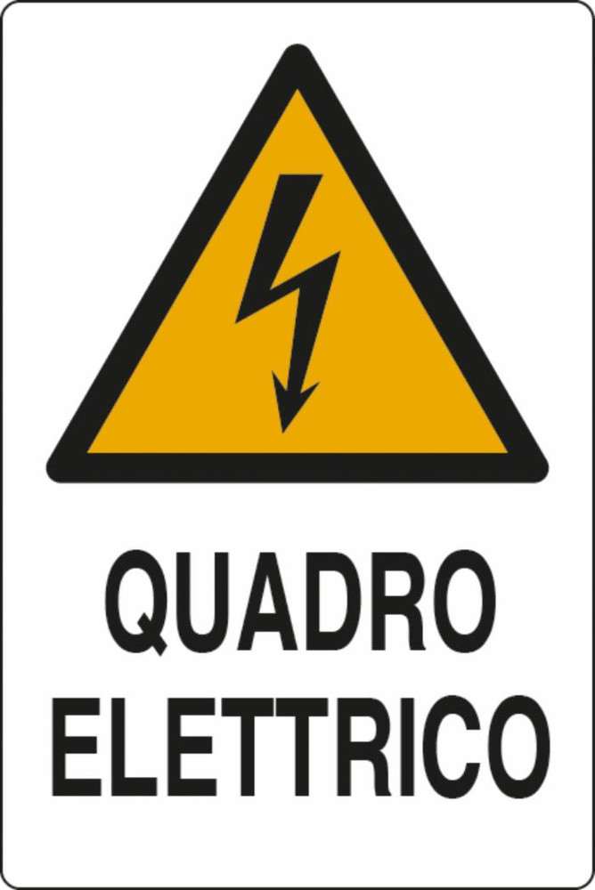 Cartello segnaletica quadro elettrico 30x20 - Ama