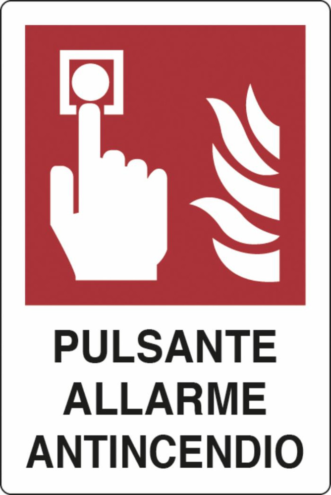 Cartello segnaletica "pulsante allarme antincendio" 30x20 - Ama