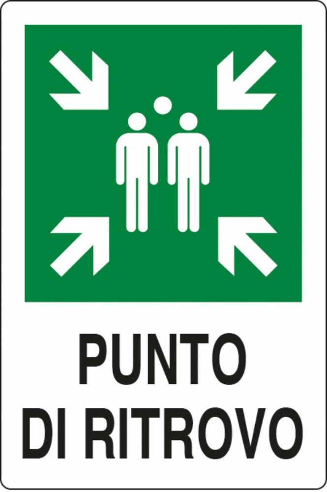 Cartello segnaletica punto di ritrovo 30x20 - Ama
