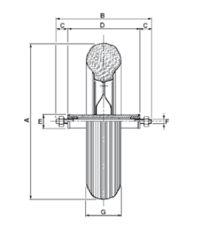 Ruota pneumatica 3,50/8" con cerchio in nylon - Ama