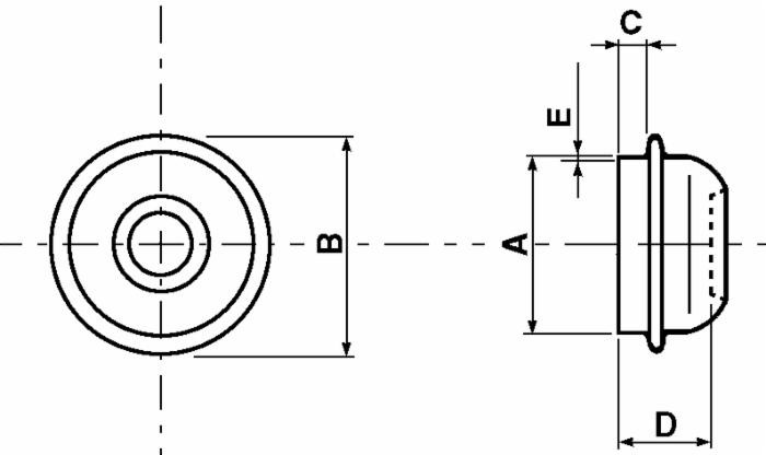 Calottina coprimozzo Ø 47mm - Ama