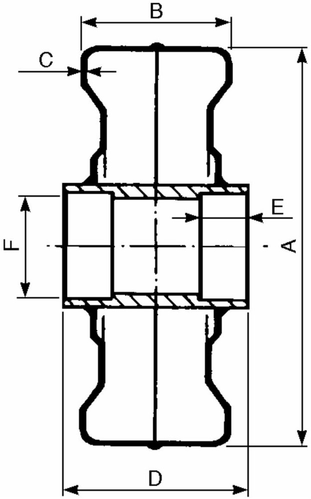 Ruota in lamiera 400x100mm - Ama
