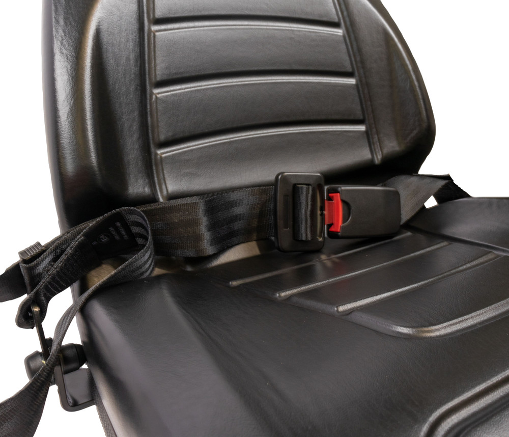 Sedile 450 in sky nero con molleggio meccanico e cintura - Seat Industries