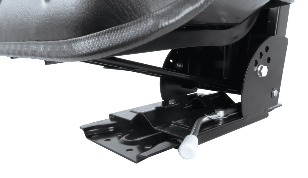 Sedile avvolgente con molleggio in sky nero larghezza 590mm - Seat Industries