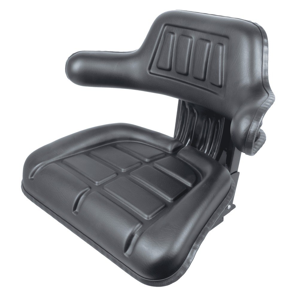 Sedile avvolgente con molleggio in sky nero larghezza 590mm - Seat Industries