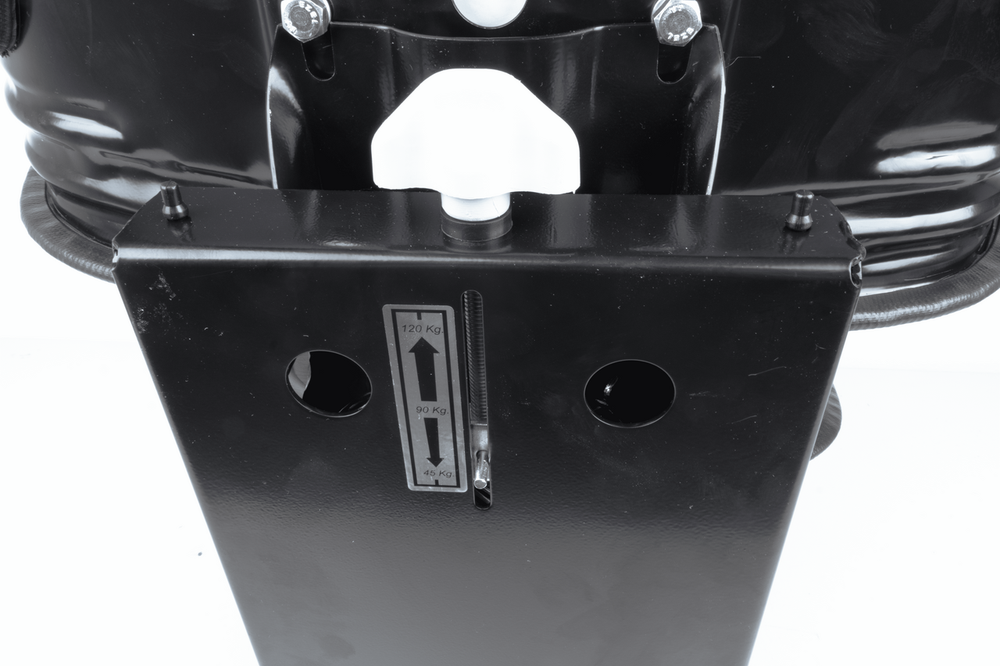 Sedile avvolgente con molleggio in sky nero larghezza 590mm - Seat Industries