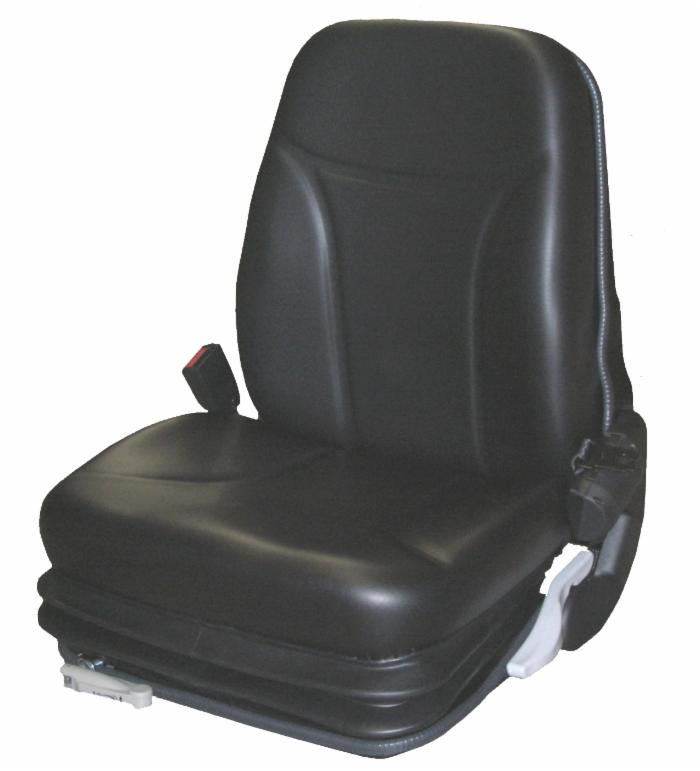 Sedile Fully Alto in sky nero con sospensione meccanica e microswitch - Seat Industries