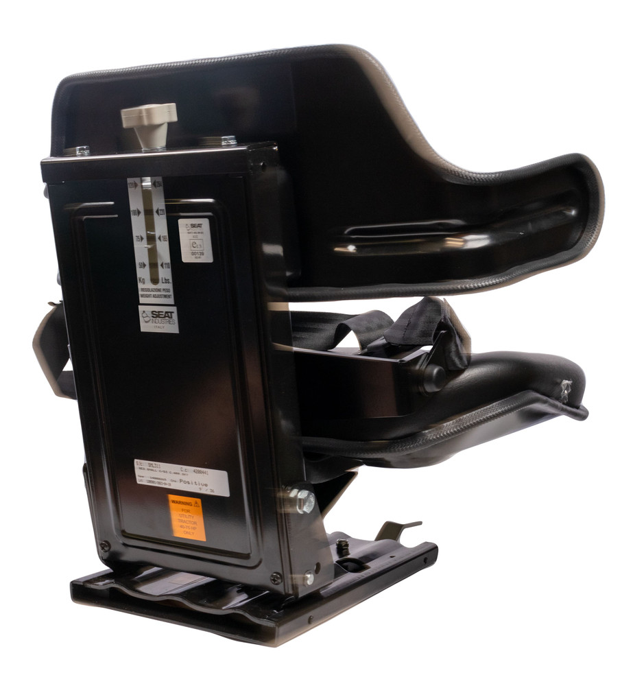 Sedile serie 3 in sky nero con sospensione e cintura statica - Seat Industries