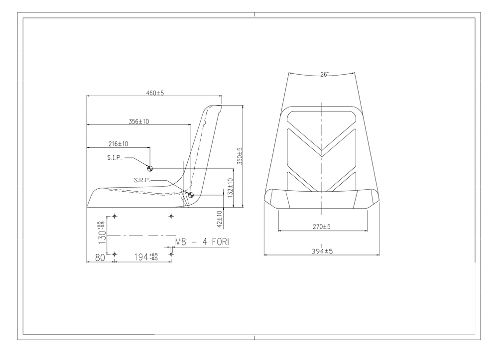 Sedile serie 5 per macchine da giardinaggio - Seat Industries