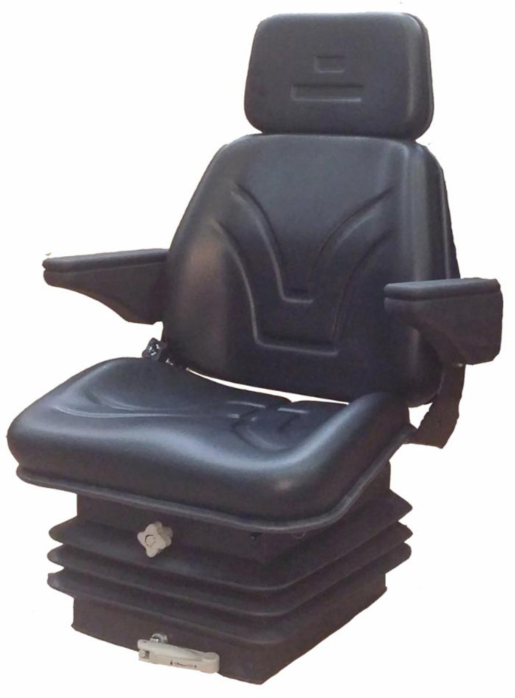 Sedile Top in sky nero con sospensione meccanica e braccioli - Seat Industries