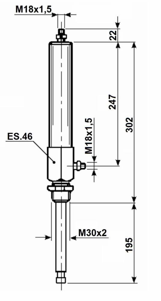 Cilindro oleodinamico per saracinesche 4"-5"-6", - Metaltecnica Zanolo