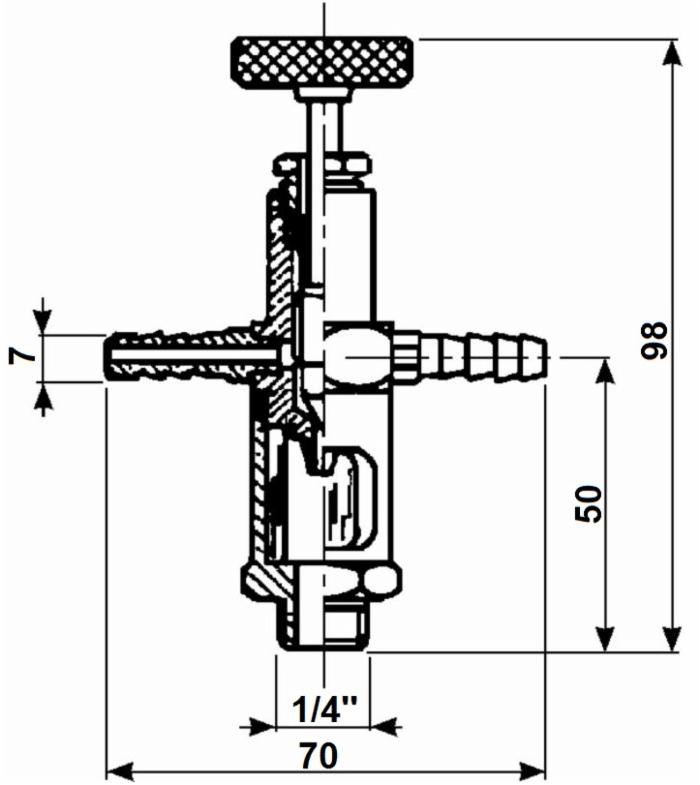 Oliatore contagocce doppio con filetto passo 1/4" - Ama