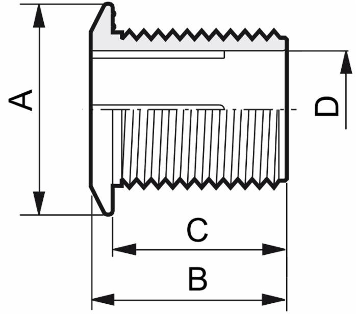 Bocchettone di scarico G1"1/2 - Arag
