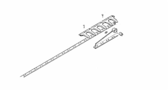 Dentiera 12 denti lunghezza 1,75 mt adattabile a Gaspardo FB 925 21120053 - Ama