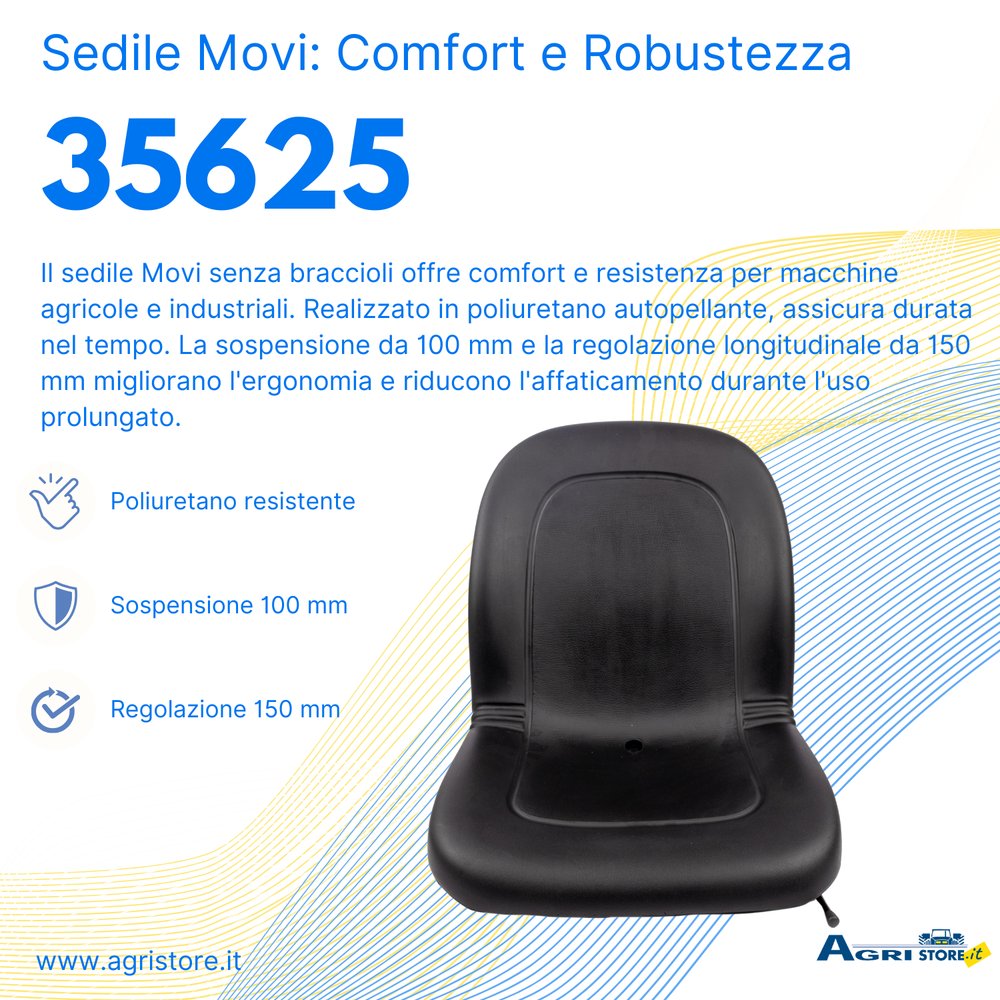 Sedile garden serie Movi senza braccioli - Seat Industries