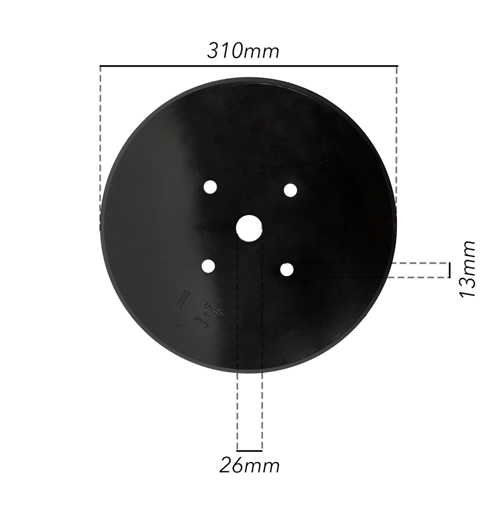 Disco per avanvomere Ø 310mm con foro 26mm - Ama