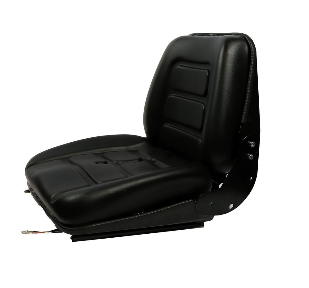 Sedile MUL in sky nero con sospensione meccanica integrata e microswitch - Seat Industries