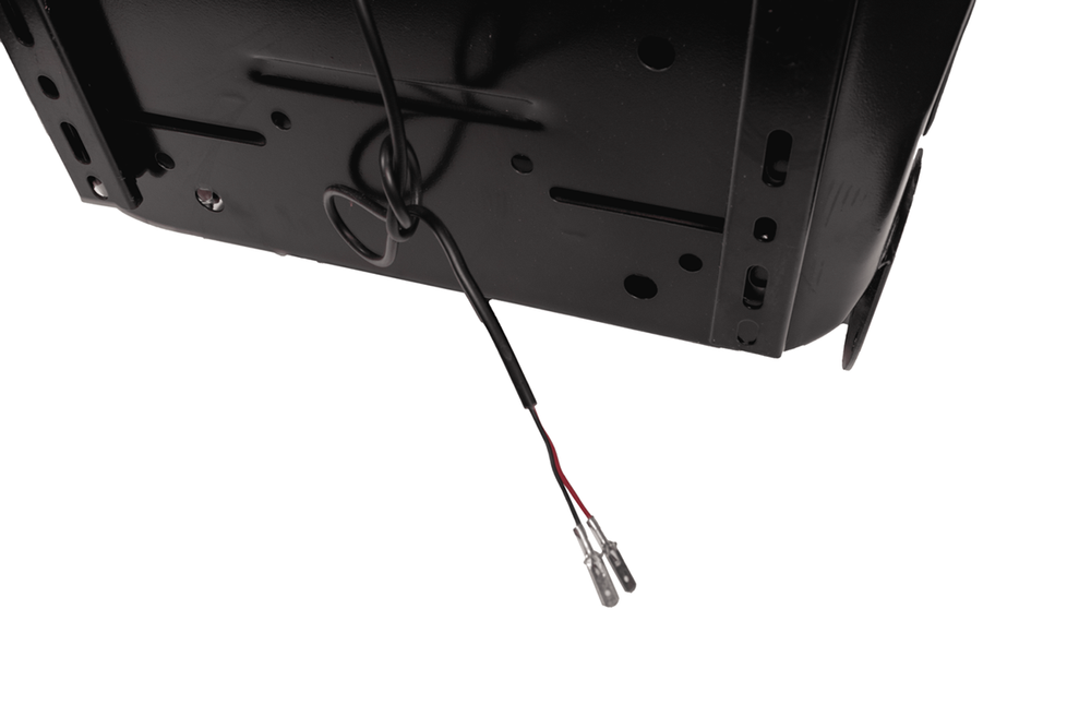 Sedile MUL in sky nero con sospensione meccanica integrata e microswitch - Seat Industries