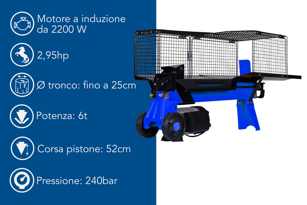 Spaccalegna orizzontale Ama 6T Gnu - Ama