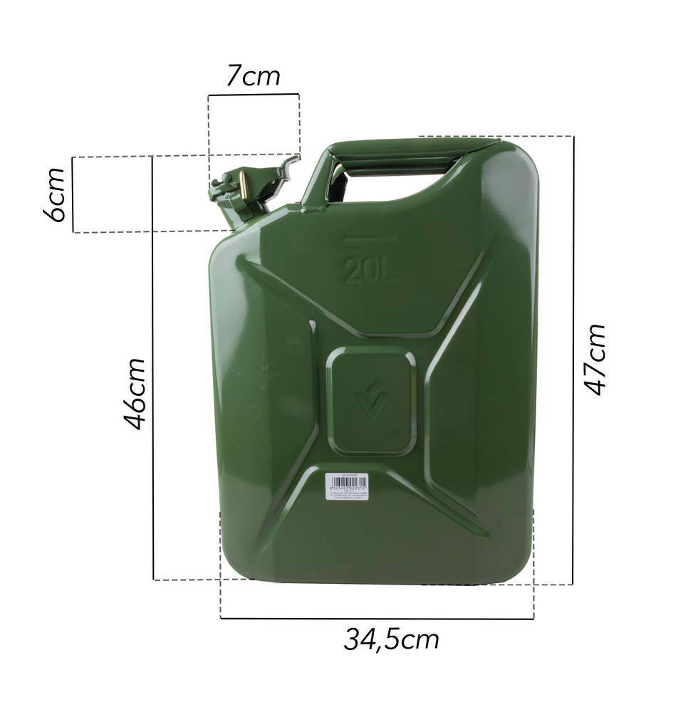 Tanica per carburante in metallo da 20L omologata TUV - Ama