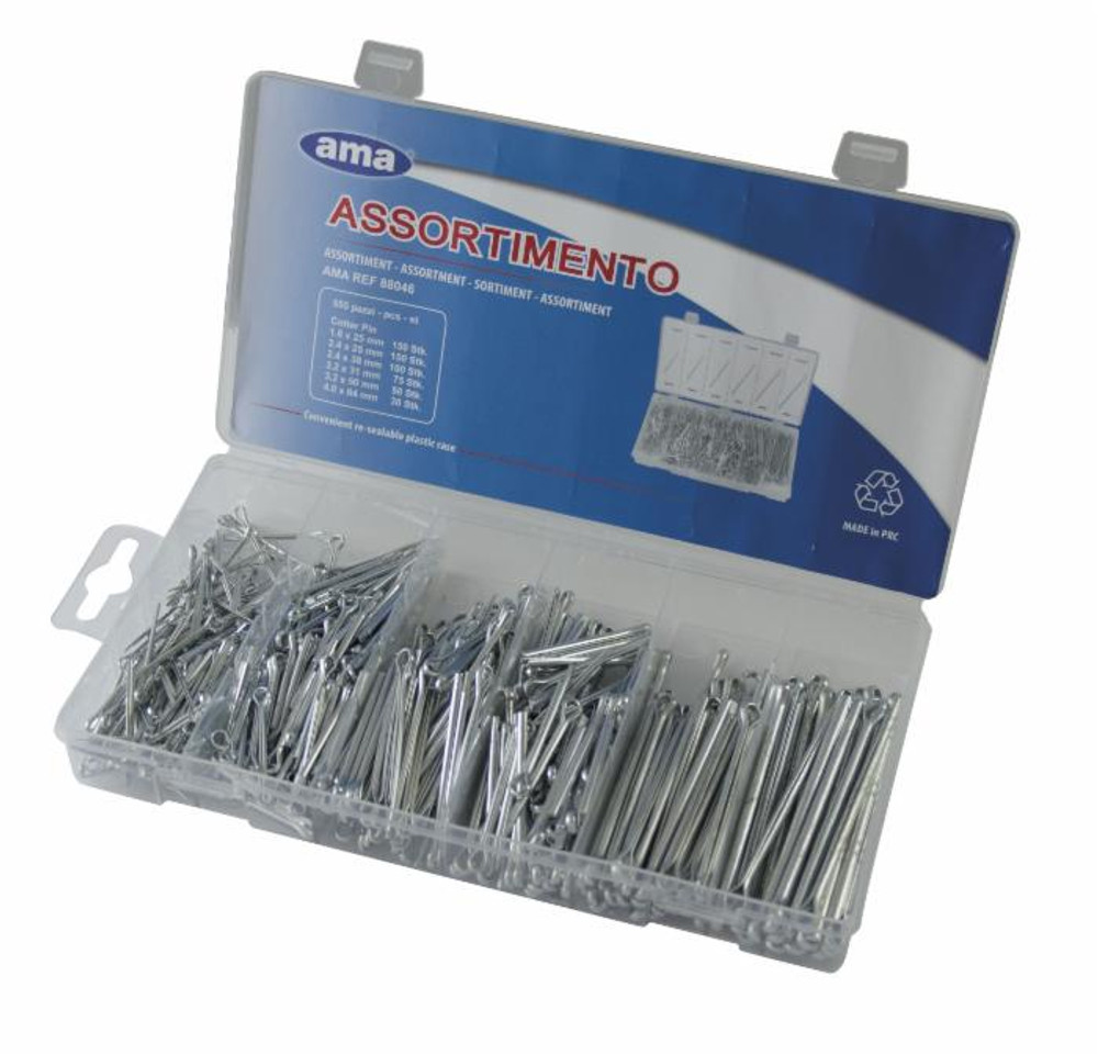 Set assortito con 555 coppiglie standard - Ama