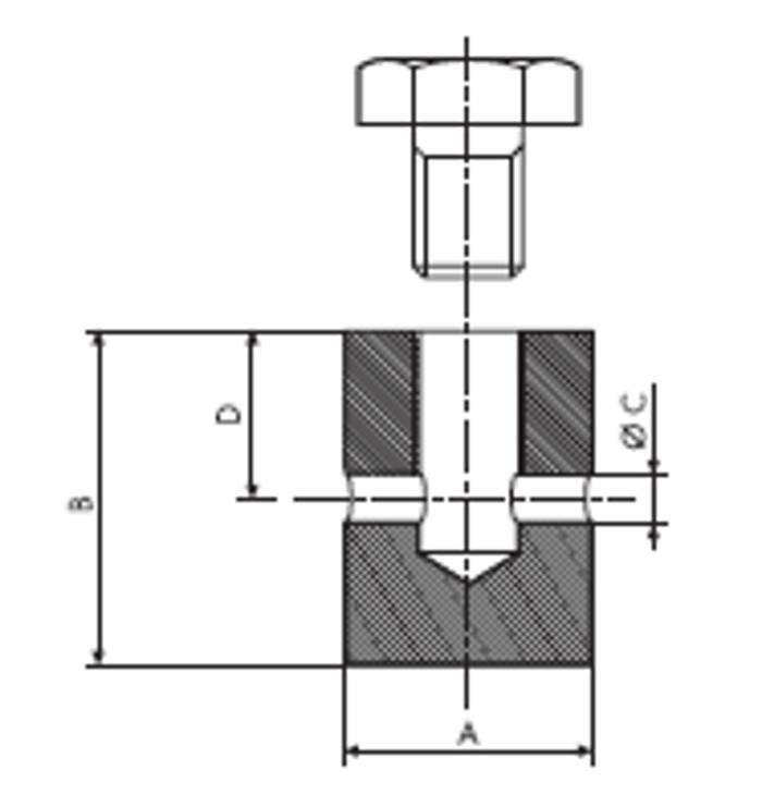 Morsetto per serraggio cavo Ø 2,5 - 3mm e misura vite 10x15 - Ama