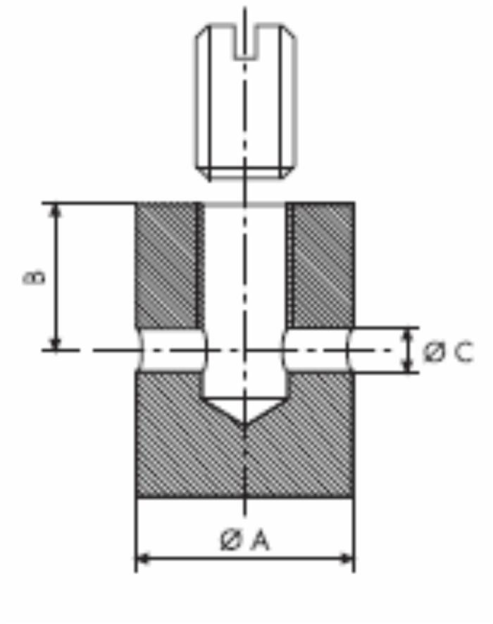 Morsetto serrafilo con una vite senza testa Ø cavo 2mm - Ama