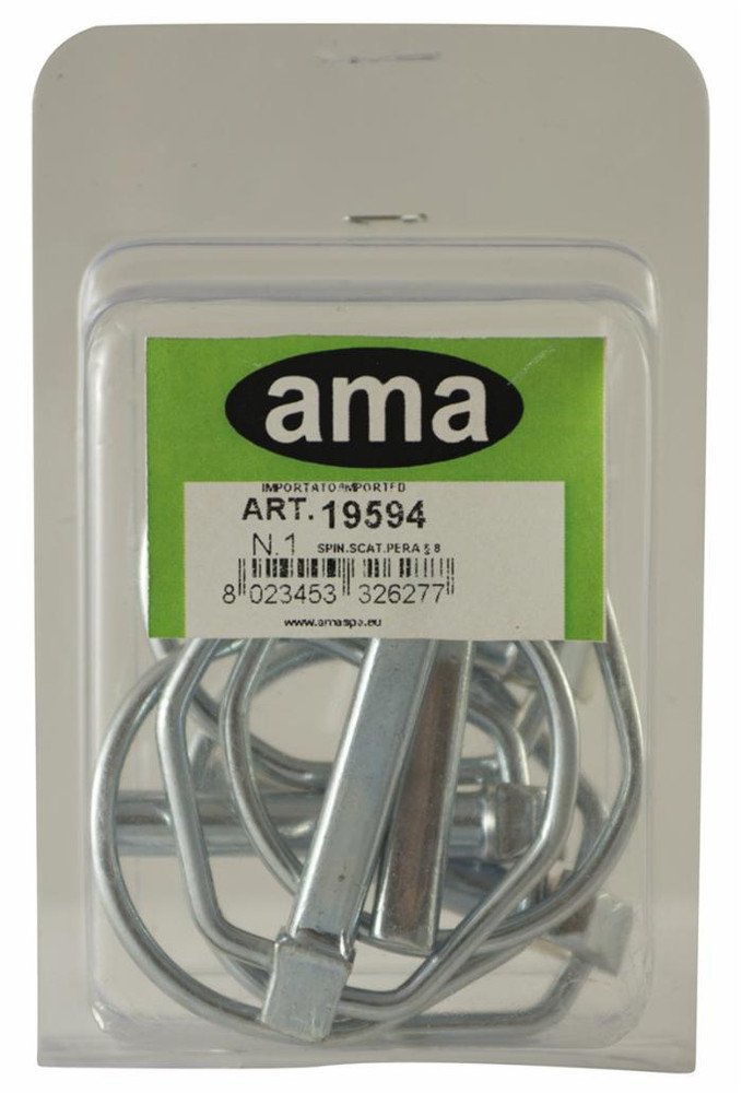 Confezione 5 spine a scatto ø8mm con forma ovale - Ama