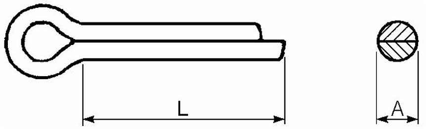 Coppiglia a forcella uni 1336 2,5x40 - Ama