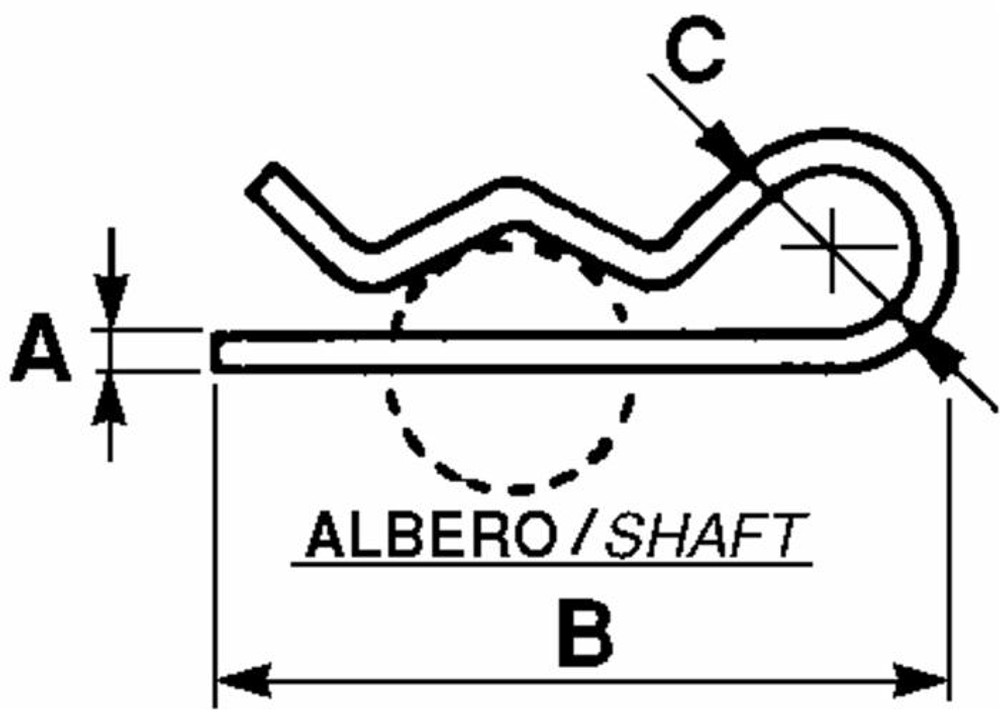 Coppiglia ø4 lunghezza 76mm - Ama