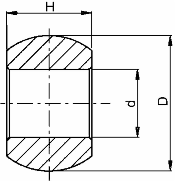 Rotula per ganci inferiori Ø 56x35mm con foro Ø 22mm - Ama