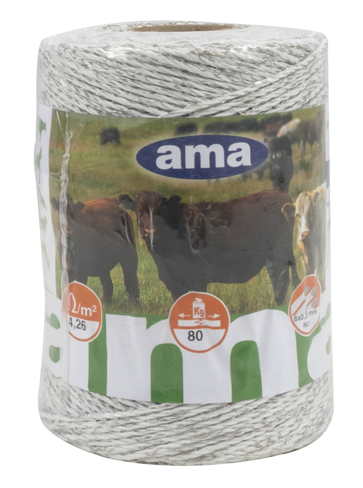 Filo elettrificato bianco da 250m 6 conduttori - Ama