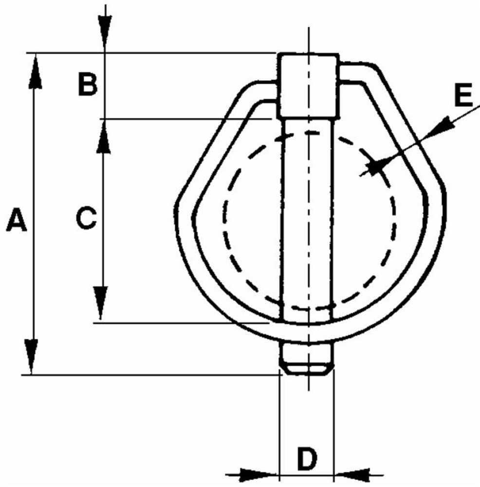 Spina scatto ovale ø6x54mm - Ama